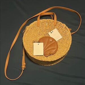 LC Lauren Conrad Tan and Brown Crossbody Bag